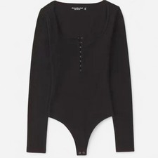Abercrombie & Fitch Women's Black Bodysuit picture