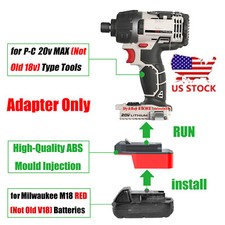1x Adapter for Milwaukee M18 RED Battery To fits PORTER CABLE 20V (NOT 18v) Tool picture
