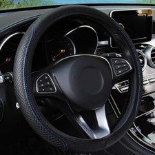 Blue Car Steering Wheel Cover Leather Good Grip Car Accessories 15