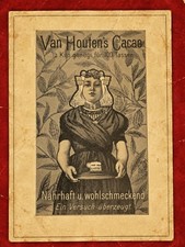 Antique c1900 Van Houten's Cacao Knorr Hafermehl German Advertising Print picture