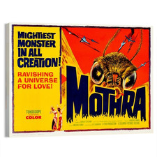 1962 Mothra (Horizontal) Sci-Fi Movie Poster or Canvas  Home Decor Art Print picture