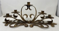 S. Salvadori Famous Italian Mid Century Designer Gilt And Iron Candleholder picture