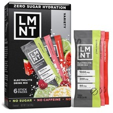 LMNT Zero Sugar Electrolyte Drink Mix Variety Pack 6 Packets,  picture