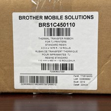 BROTHER Resin Black 110mm X 450m  BRS1C450110 / BRS1C450110 12 Rolls New picture