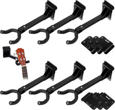 6 Pcs Guitar Hanger Wall Mount Guitar Hangers Hooks Holders with Slat Adapter picture