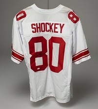 Jeremy Shockey Signed NY Giants #80 White Jersey XL JSA Authenticated Auto picture