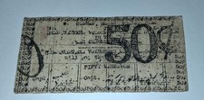 Civil War Era 1862 Obsolete Currency Note 50 Cents RARE picture