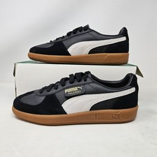 PUMA Palermo Leather 'Black Grey Gum' Sneakers / 396464 03 / Men's Size 8.5 picture
