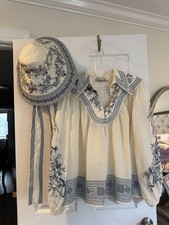 Alemais Villa Romantica Linen Top & Matching Hat Size 8 & One Size picture