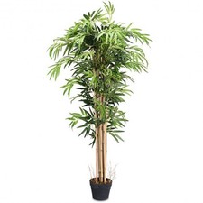 5-Feet Artificial Bamboo Silk Tree Indoor-Outdoor Decorative Planter picture