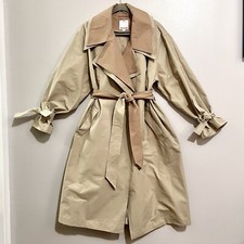NWOT RARE C/MEO Collective Elsewhere Dual Lapel Trench Coat in Beige MSRP$360 picture