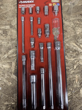 Husky 1/4 in., 3/8 in., 1/2 in. Drive Accessory Set (18-Piece) MISSING SEE PICS picture