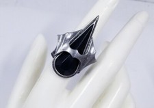 Killstar Midnight Ring (Silver) Sz 8 picture