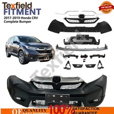 For 2017-2019 Honda CRV Front Complete Bumper Grille Fog Light W/ Molding Kit picture