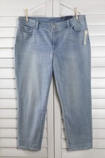 TALBOTS NWT $115 Flawless Girlfriend Relaxed Leg Ankle Length Jeans Size 16 picture