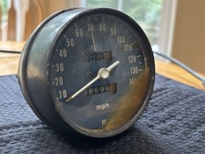 Vintage 1970s Nippondenso ND Speedometer Tachometer Blue Face 140 MPH  picture