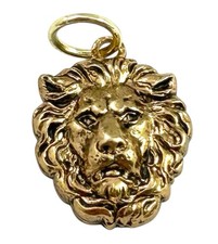 Vintage Lion Head Charm Necklace Pendant Vintage Jewelry picture