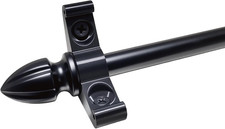 10 Pack 35.4 Inch Black Stair Rods Carpet Runner Rods with Brackets picture