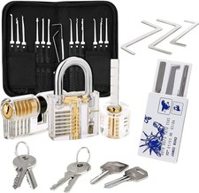 Lock Practice Training Set Stainless Steel Locksmith Hardware Tool Kit New picture