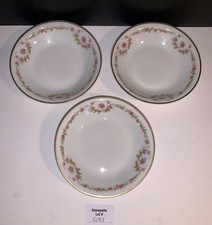 3 Theodore Haviland Limoges France Berry Dessert Bowls Schleiger 1097 Pink Roses picture