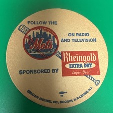 Rare Vintage Original 1962 New York Mets  Rheingold Brooklyn Beer Coaster. picture