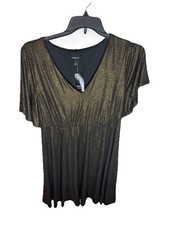 Torrid Size 1X dress metallic short sleeve festive cocktail party Plus Curvy NWT picture