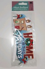 VERY RARE Jolees Home For The Holidays Title Christmas Snow Scrapbook Stickers picture