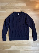 J.Crew Vintage Fleece Crewneck Sweatshirt Men’s Large Navy 100% Cotton Raglan picture