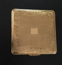Vintage  KIGU of London Diamond Square Mesh Compact Mirror picture