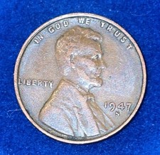 1947 S Lincoln Wheat Cent Penny **FREE SHIPPING** picture