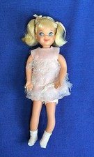 Vintage Tutti Doll Melody in Pink Barbie Blonde Tagged Dress White Socks 1965 picture