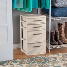 4 Drawer Medium Tower Snowfall White picture