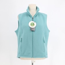 NWT L.L. Bean Vintage Women's Polartec Fleece Zipper Vest in Light Blue Size M picture