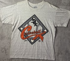 Vintage 90s Chicago White Sox Shirt Curveball  USA MLB Gray Men’s Large picture