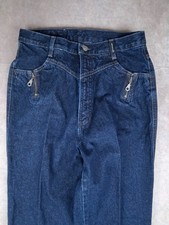 Vintage Rockies Jeans Women 13 Blue High Rise Western 28x34 Fit Bareback Zippers picture