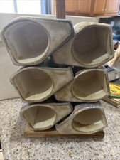 vintage rodolfo padilla stacking mugs Set Of 6 Wooden Stand  picture