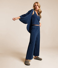NWT Z Supply Scout Jersey Denim Wide Leg Pant picture