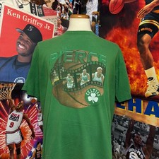 Vintage Paul Pierce Celtics NBA Basketball T Shirt Mens Green Graphic Tee Sz XL picture