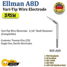 Ellman A8D Vari-Tip Wire Electrode -Twenty-Five (25) Single-Use Disposable picture
