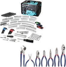 DURATECH 497-Piece Mechanics Tool Set SAE/Metric Sockets& WORKPRO 7PC Pliers Set picture