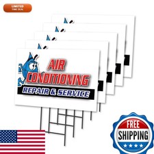 SignMission C-1824-5PACK Air Conditioning Repair & Service 5 Pack 18x24 Yard picture