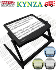 MAGNIPROS Patented 5X Large LED Page Magnifier with Detachable Stand | Eye Carin picture