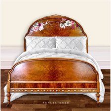 Antique Bed- Refablished - Fairytale Princess- Full Size- Can fit Queen Frame picture