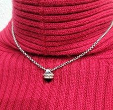 David Yurman-Albion 925 Sterling Silver Black Onyx 14 K Cable Necklack/Pendant picture