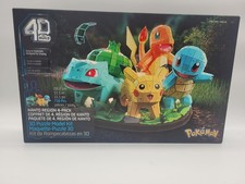4D Build Pokemon Puzzle  Model Kit Kanto Region 4-pack In 1 Box NEW, EXCLUSIVE picture
