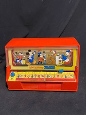 Working Vintage Walt Disney Sing Along Jukebox Toy Mickey Mouse 16 Song Orange picture
