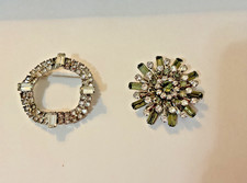 Two Beautiful Vintage Rhinestone Brooches picture