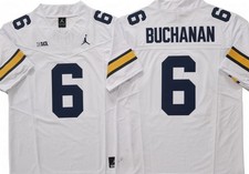 HOT NWT JJ #6 Buchanan Wolverines MEN Stitched Jersey White picture