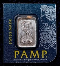 1 gram Pamp Suisse Veriscan .9995 Platinum Bar W/Assay~Free Silver Bar picture