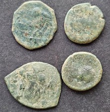 Byzantine bronze coins. Lot of 4 coins picture